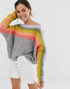 Free People See The Rainbow Sweater