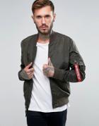 Alpha Industries Ma-1 Bomber Jacket Slim Fit In Gray - Gray