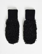 Whistles Fleece Mittens In Black