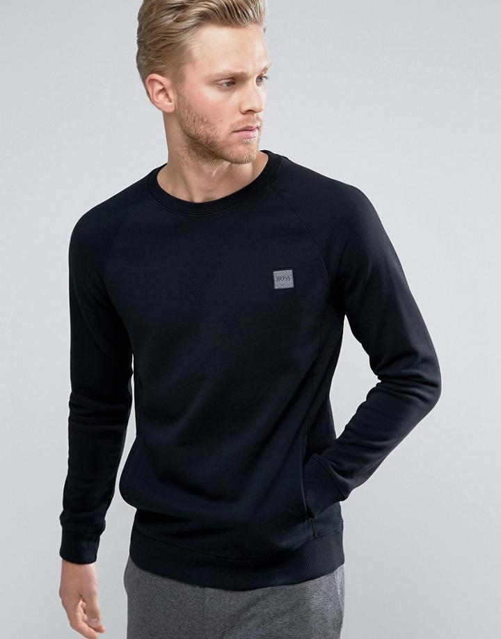 Boss Orange By Hugo Boss Crew Neck Sweatshirt In Black - Black