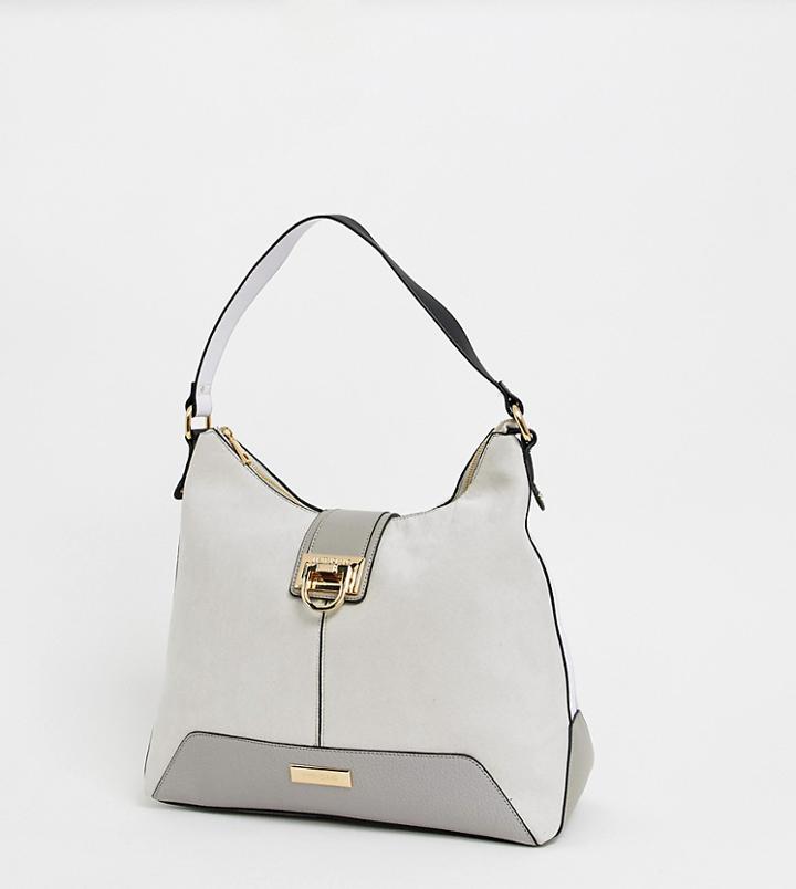 River Island Slouch Shoulder Bag In Gray - Gray