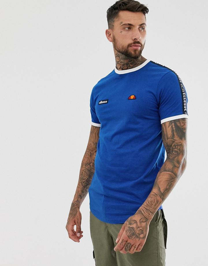 Ellesse Fede T-shirt With Taping In Blue