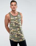 Only & Sons Camo Print Tank - White