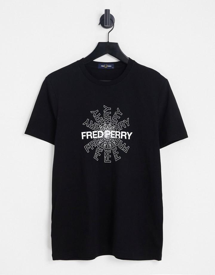 Fred Perry Graphic T-shirt In Black