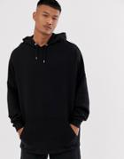 Asos Design Extreme Oversized Hoodie In Black - Black