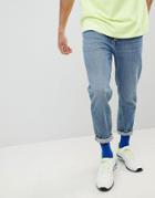 Tommy Jeans 90s Sailing Capsule Cropped Tapered Dad Jeans In Mid Wash - Blue