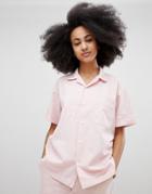 Seeker Short Sleeve Vacation Shirt In Organic Hemp Cotton - Pink