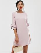 Unique21 Dress With Bow Detail-pink