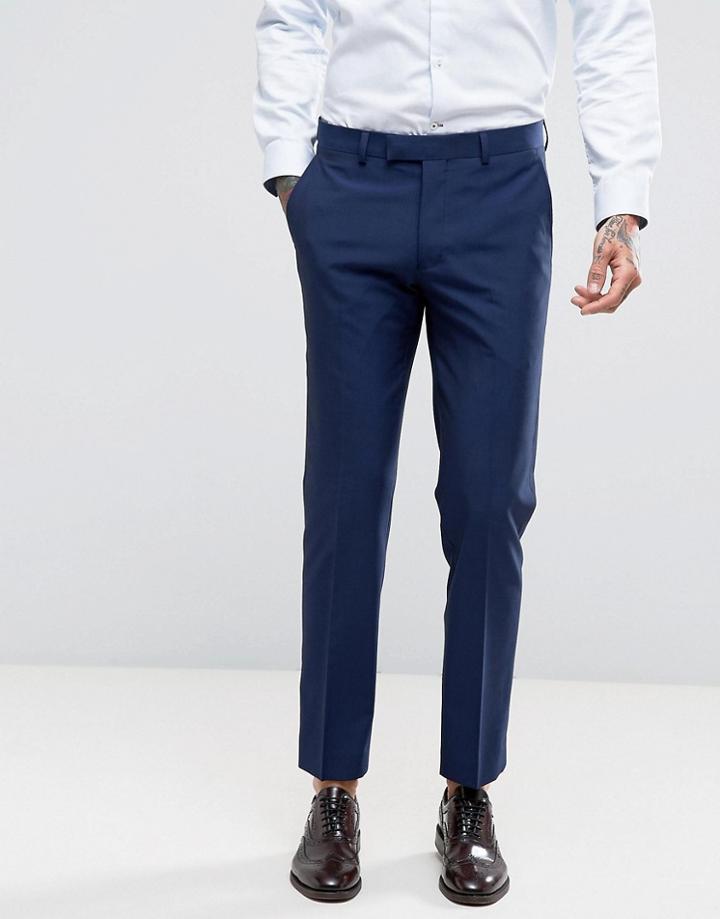 Harry Brown Plain Suit Pants - Blue