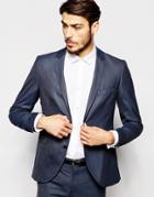 Jack & Jones Premium Suit Jacket With Stretch In Slim Fit - Navy