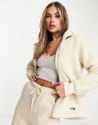 The North Face Campshire Full Zip Fleece In Cream-white