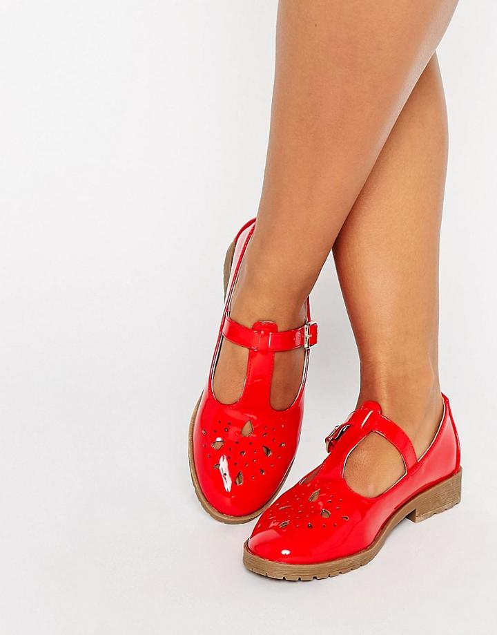 Asos Montreal Flat Shoes - Red