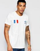 Adidas Originals T-shirt With France Badge Aj8030 - White