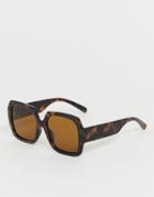 Mango Oversized Square Sunglasses In Tortoiseshell - Brown