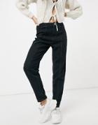 Missguided Mom Jean With Seam Detail In Black