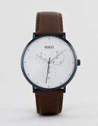 Hugo 1530008 Guide Leather Watch In Brown - Brown