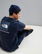 The North Face Red Box T-shirt Back Logo In Navy - Navy
