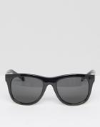 Cheap Monday Flat Top Sunglasses In Black - Black