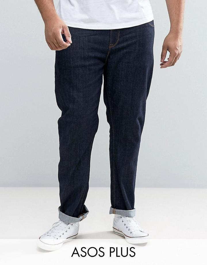 Asos Plus Slim Jeans In Indigo - Blue