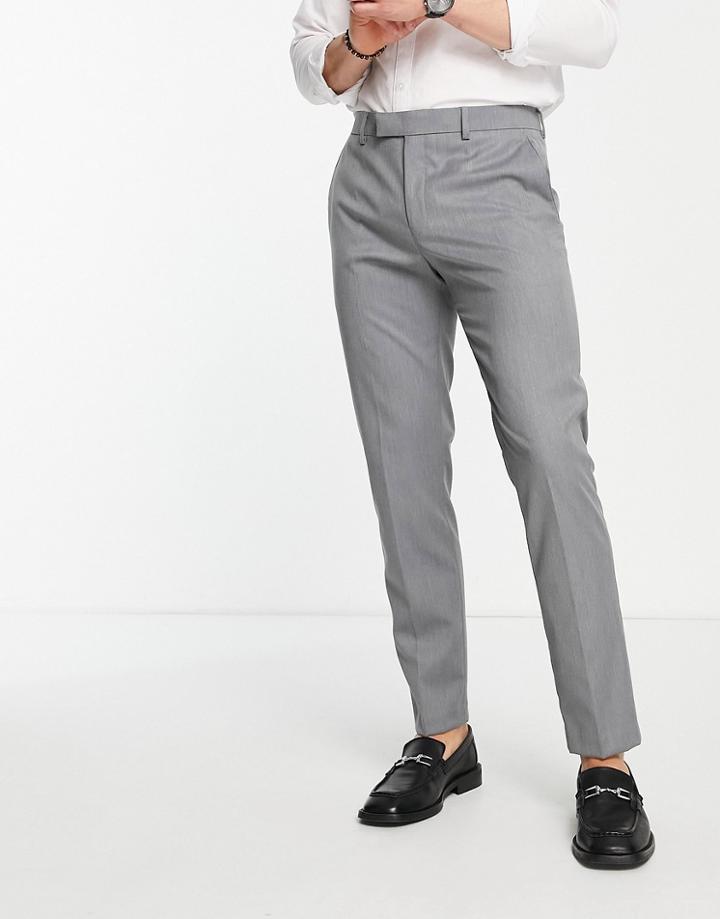 River Island Skinny Suit Pants In Gray