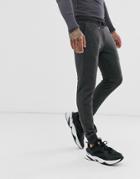 Asos Design Skinny Sweatpants In Charcoal