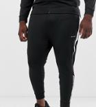 Asos 4505 Plus Super Skinny Training Sweatpants With Side Stripe-black