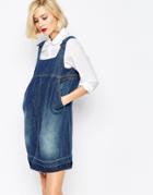Vivienne Westwood Anglomania Denim Dress With Raw Hem And Open Back - Blue