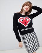Love Moschino Heart Games Sweater - Black