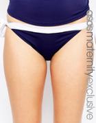 Asos Maternity Swimwear Pant With Contrast - Navy