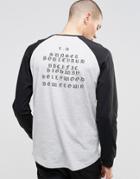 Asos Longline Long Sleeve T-shirt With Back Print