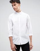 Asos Regular Fit Shirt In White With Button Down Collar - White