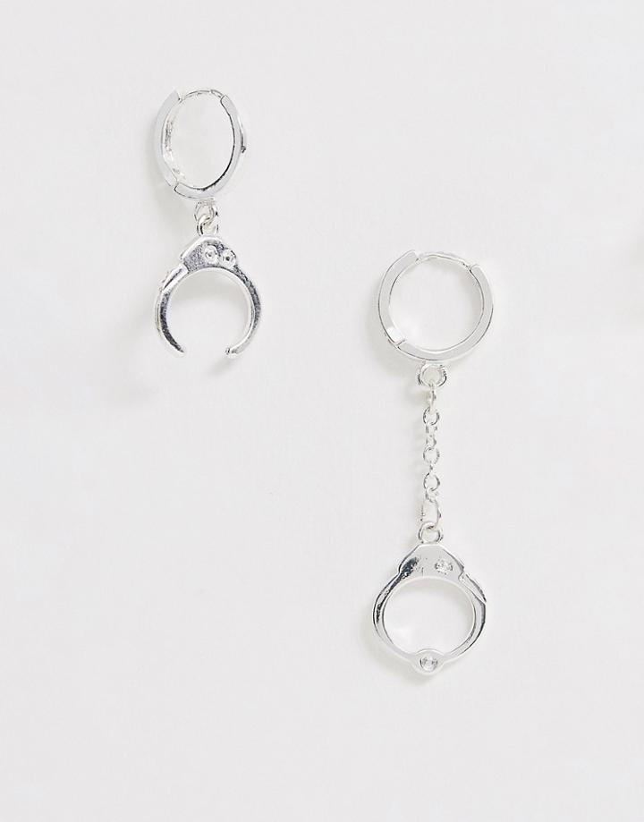 Asos Design Hand Cuff Earrings - Silver