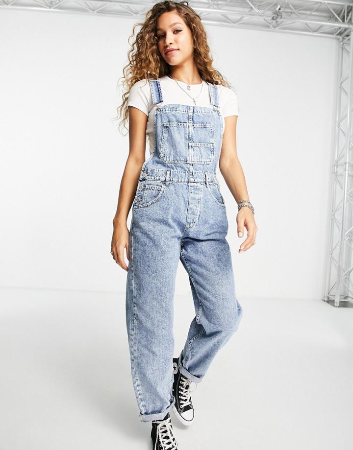 We The Free By Free People Ziggy Denim Overalls In Powder Blue