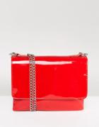 Monki Patent Chain Bag - Red
