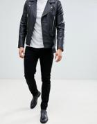 Asos Design 12.5oz Skinny Jeans In Black - Black