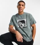 New Look Oversized T-shirt With 'wild Night' Art Print In Green