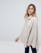 Ugg Pichot Double Knit Fleece Poncho - Brown