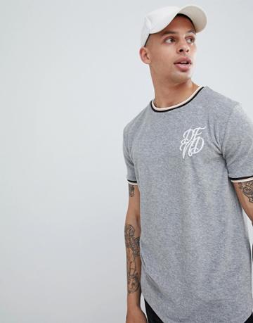 Dfnd Towelling Ringer T-shirt - Gray