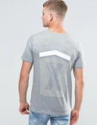 Jack & Jones T-shirt With Reflective Logo And Back Print - Gray