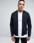 Hollister Neoprene Sweat Bomber Regular Fit In Black - Black