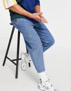 Pull & Bear Balloon Fit Jeans In Blue