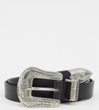 Glamorous Waist And Hip Jeans Belt In Black With Western Buckle