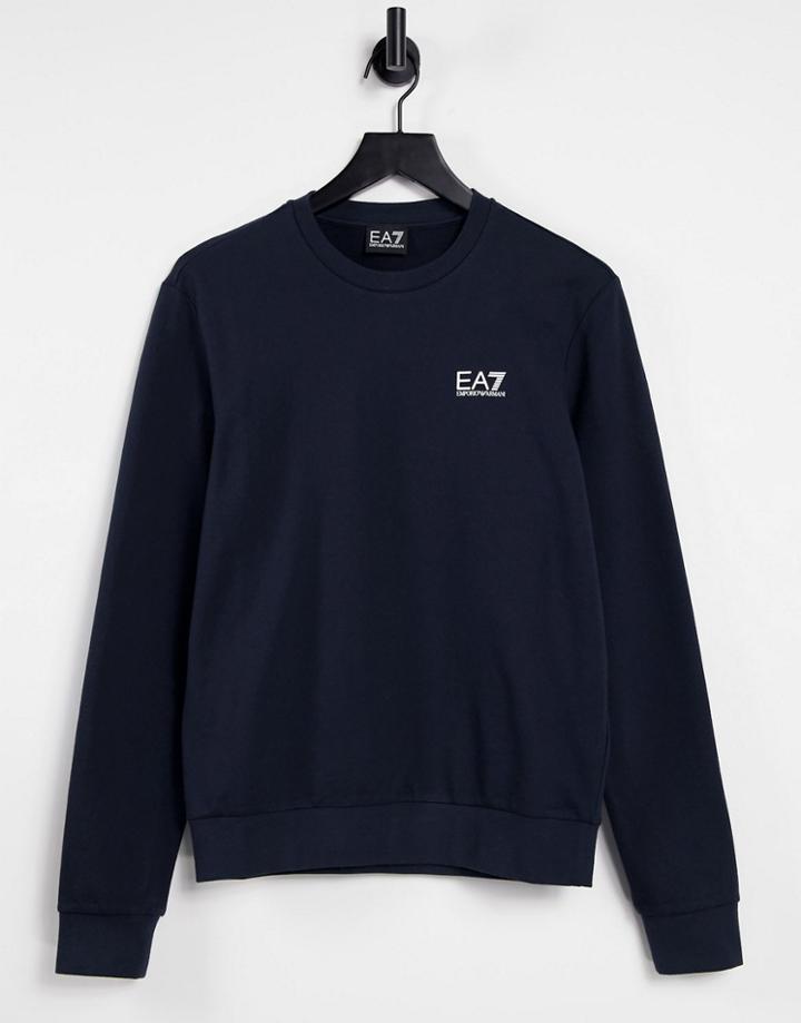 Armani Ea7 Core Id French Terry Sweatshirt In Navy