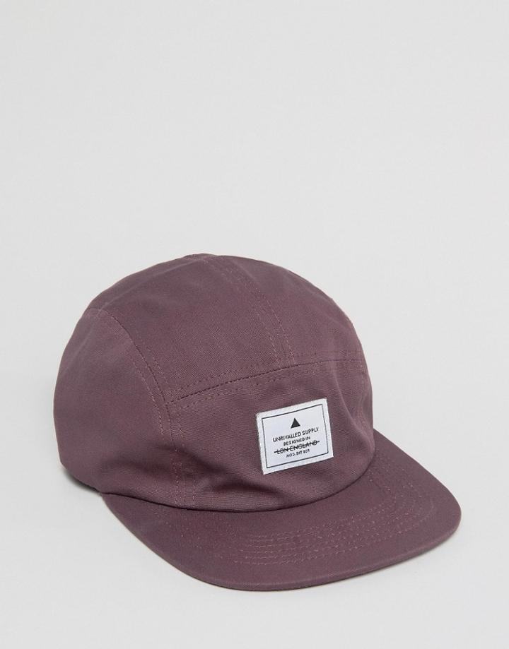 Asos 5 Panel Cap In Purple - Purple