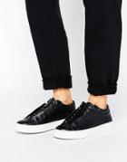 K-swiss Premium Leather Novo Demi Sneakers In Black - Black
