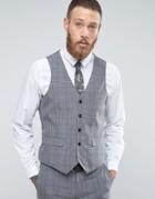 Harry Brown Check Vest - Gray