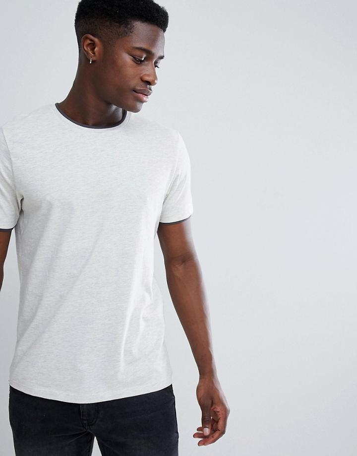 Jack & Jones Originals T-shirt With Contrast Tipping - White