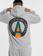 A London Back Print Hoodie-grey