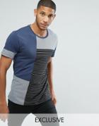Only & Sons Patchwork T-shirt - Blue