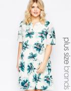 Junarose Overscale Bloom Print Dress With Drop Waist - Multi